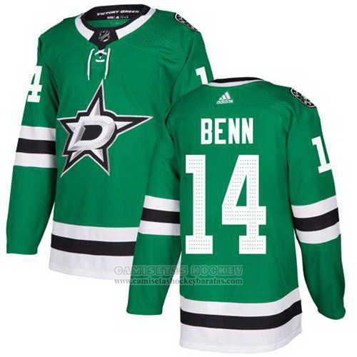 Camiseta Hockey Nino Dallas Stars 14 Jamie Benn Verde Primera Autentico Stitched